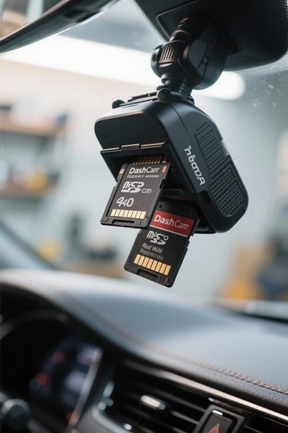 dash cam memory card selection