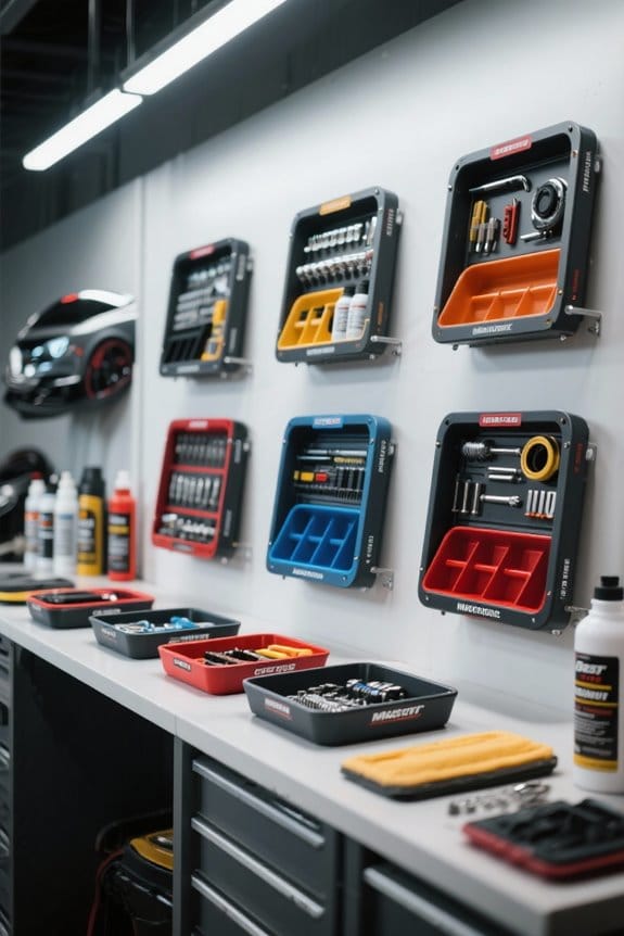 magnetic trays for organization