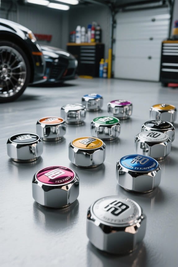 stylish chrome lug nut covers